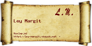 Ley Margit névjegykártya
